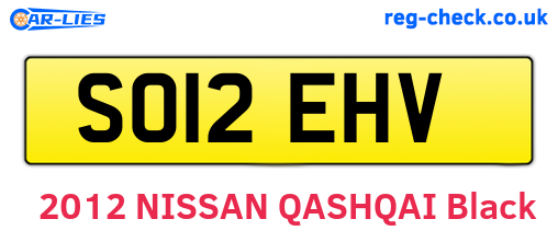 SO12EHV are the vehicle registration plates.