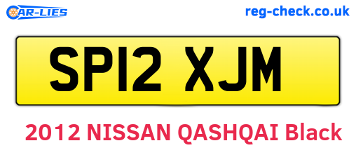SP12XJM are the vehicle registration plates.