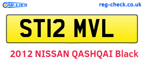 ST12MVL are the vehicle registration plates.