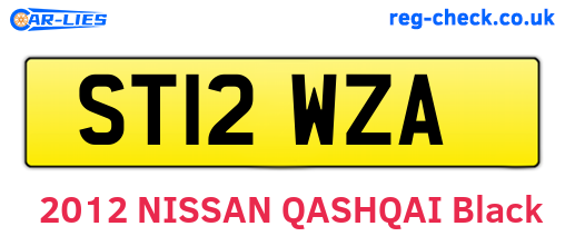 ST12WZA are the vehicle registration plates.