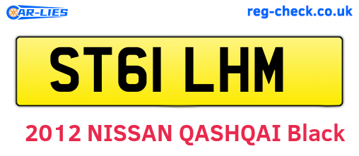 ST61LHM are the vehicle registration plates.