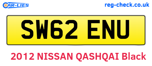 SW62ENU are the vehicle registration plates.