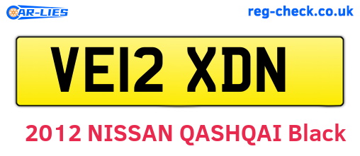 VE12XDN are the vehicle registration plates.