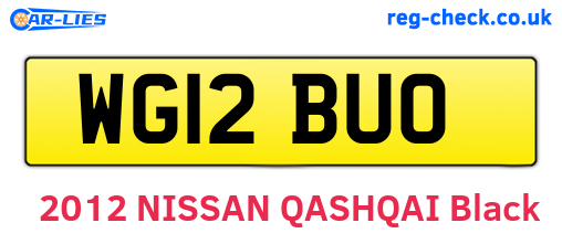 WG12BUO are the vehicle registration plates.
