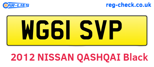 WG61SVP are the vehicle registration plates.