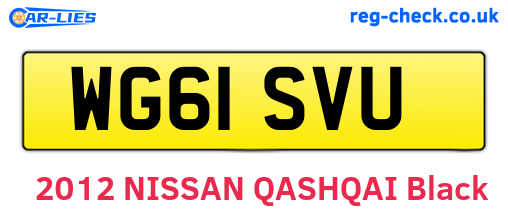 WG61SVU are the vehicle registration plates.