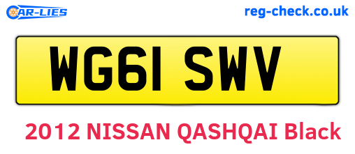 WG61SWV are the vehicle registration plates.