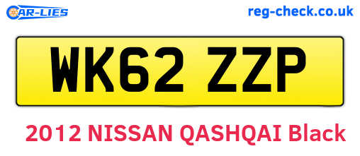 WK62ZZP are the vehicle registration plates.