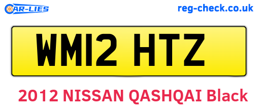 WM12HTZ are the vehicle registration plates.