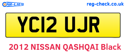 YC12UJR are the vehicle registration plates.