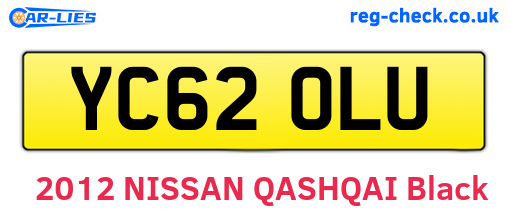 YC62OLU are the vehicle registration plates.