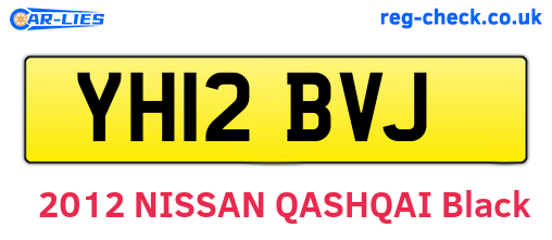 YH12BVJ are the vehicle registration plates.