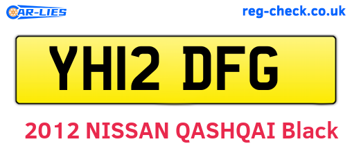 YH12DFG are the vehicle registration plates.