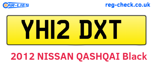 YH12DXT are the vehicle registration plates.