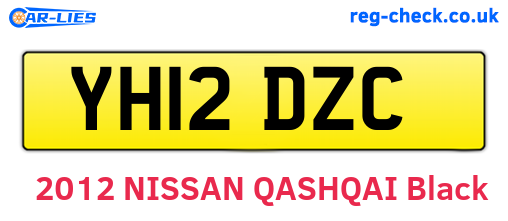 YH12DZC are the vehicle registration plates.
