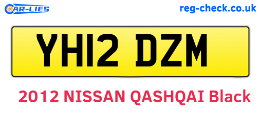 YH12DZM are the vehicle registration plates.