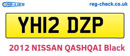 YH12DZP are the vehicle registration plates.