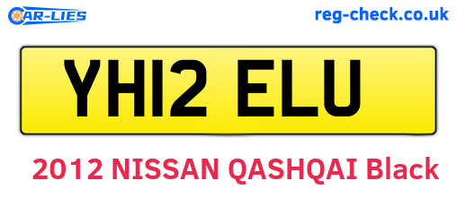 YH12ELU are the vehicle registration plates.