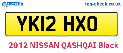 YK12HXO are the vehicle registration plates.
