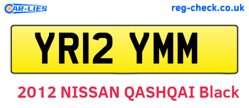 YR12YMM are the vehicle registration plates.