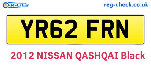 YR62FRN are the vehicle registration plates.