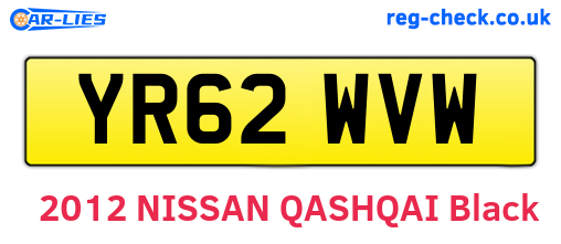 YR62WVW are the vehicle registration plates.