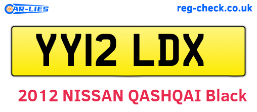 YY12LDX are the vehicle registration plates.