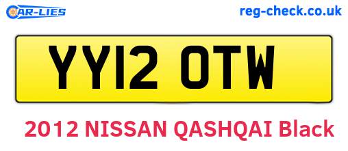 YY12OTW are the vehicle registration plates.