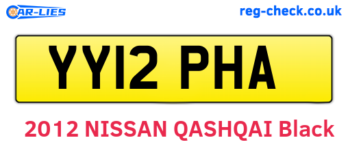 YY12PHA are the vehicle registration plates.