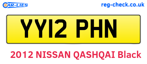 YY12PHN are the vehicle registration plates.