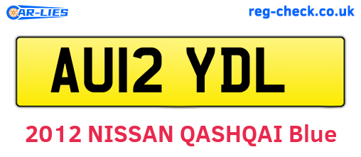 AU12YDL are the vehicle registration plates.