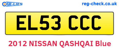 EL53CCC are the vehicle registration plates.