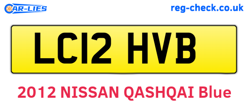 LC12HVB are the vehicle registration plates.