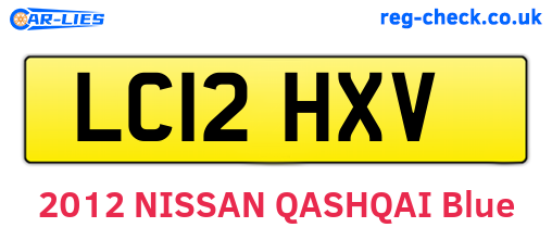 LC12HXV are the vehicle registration plates.