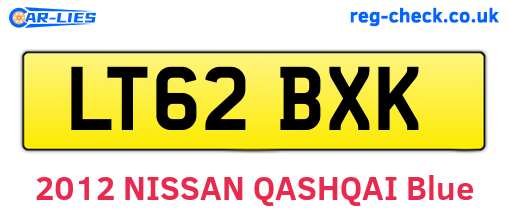 LT62BXK are the vehicle registration plates.