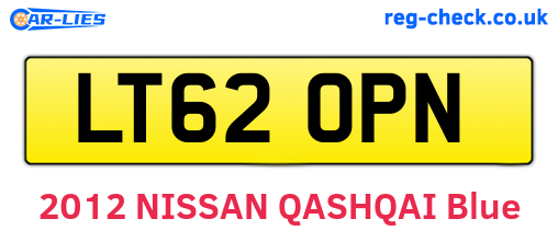 LT62OPN are the vehicle registration plates.