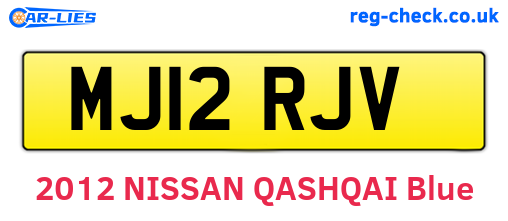 MJ12RJV are the vehicle registration plates.