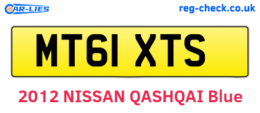 MT61XTS are the vehicle registration plates.