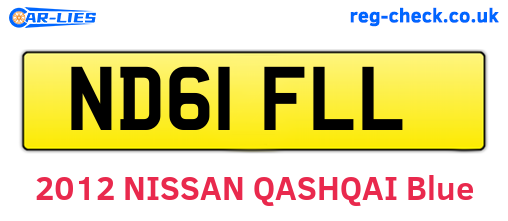 ND61FLL are the vehicle registration plates.
