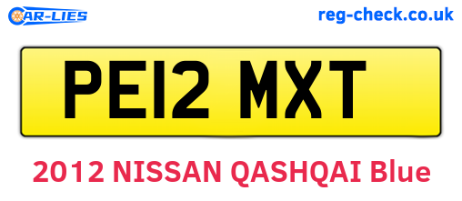 PE12MXT are the vehicle registration plates.