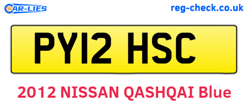 PY12HSC are the vehicle registration plates.