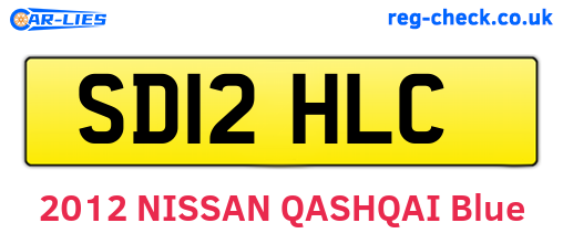 SD12HLC are the vehicle registration plates.