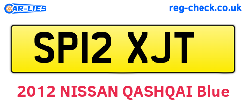 SP12XJT are the vehicle registration plates.
