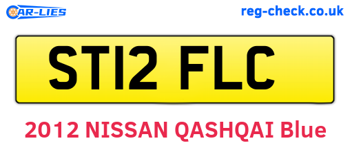 ST12FLC are the vehicle registration plates.