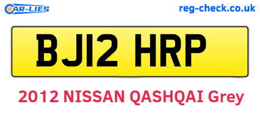 BJ12HRP are the vehicle registration plates.