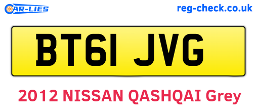 BT61JVG are the vehicle registration plates.