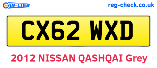 CX62WXD are the vehicle registration plates.