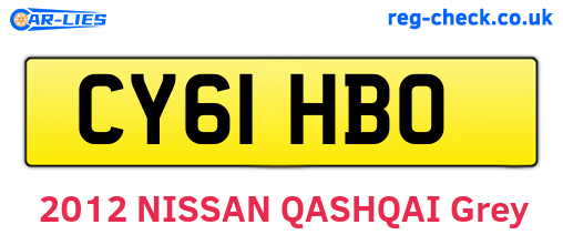 CY61HBO are the vehicle registration plates.