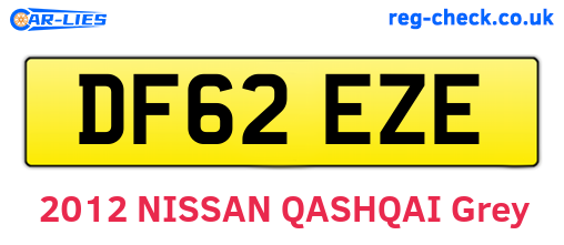 DF62EZE are the vehicle registration plates.
