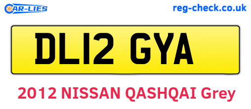 DL12GYA are the vehicle registration plates.